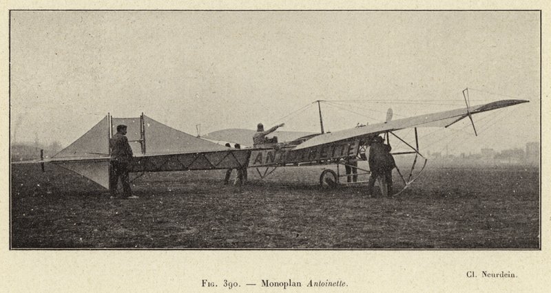 Monoplane Antoinette (gravure) door French School