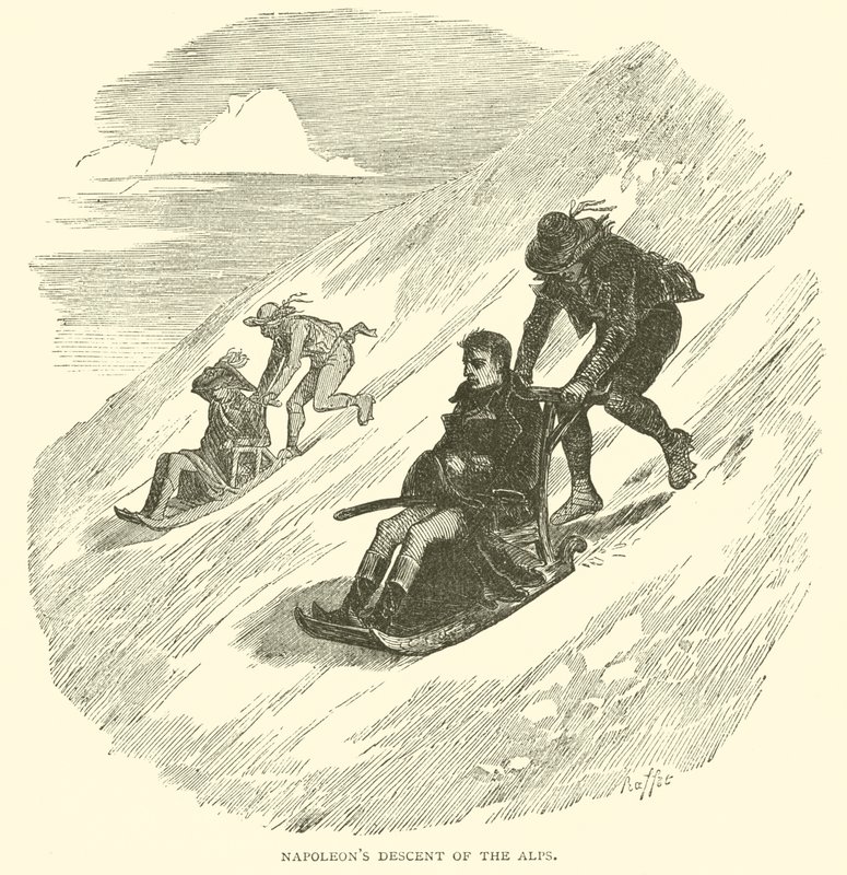 Napoleons afdaling van de Alpen door French School