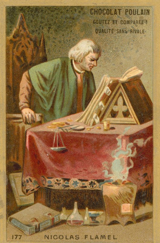 Nicolas Flamel, Franse klerk en manuscriptenverkoper door French School
