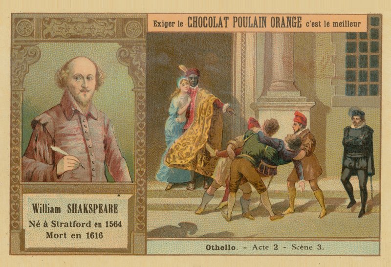 Othello, Chocolat Poulain Orange handelskaart door French School