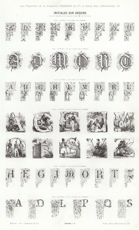 Pagina uit Vignettes Typographiques door French School