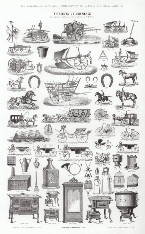 Pagina uit Vignettes Typographiques door French School