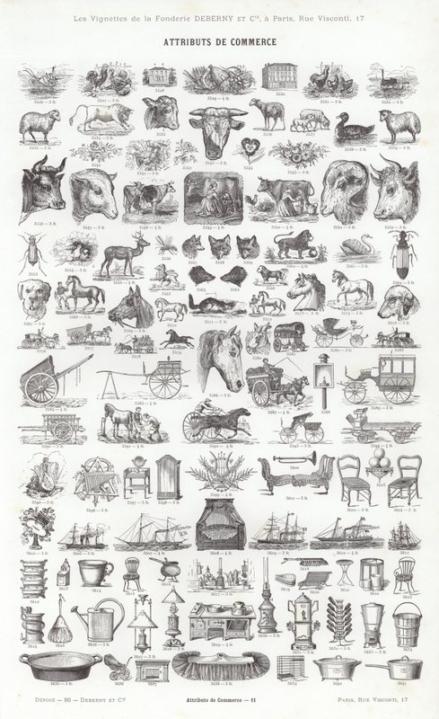 Pagina uit Vignettes Typographiques door French School