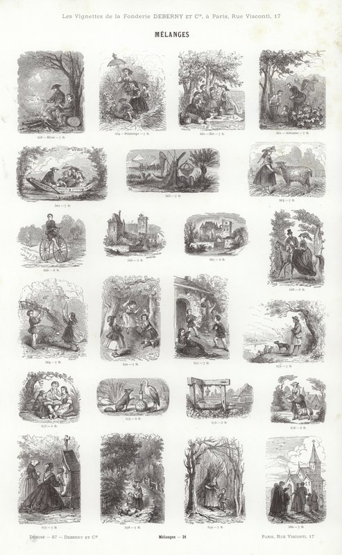 Pagina uit Vignettes Typographiques door French School