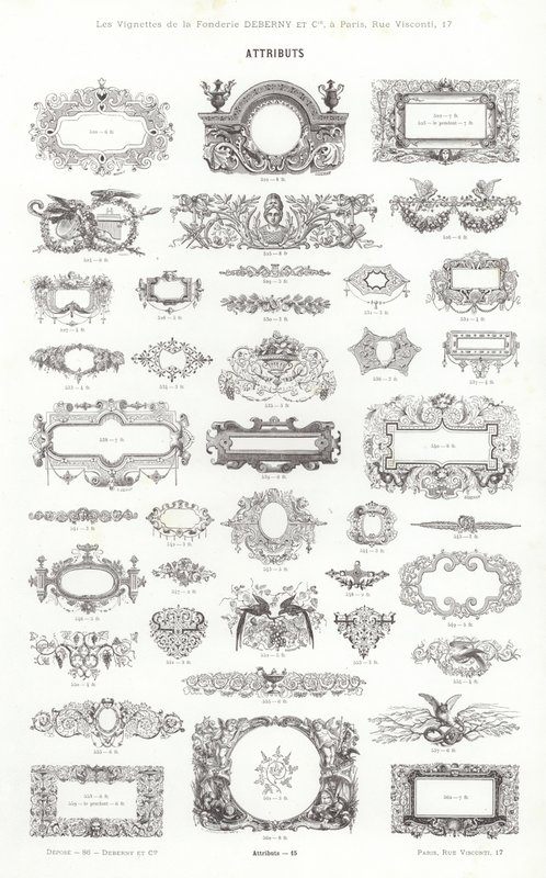 Pagina uit Vignettes Typographiques door French School