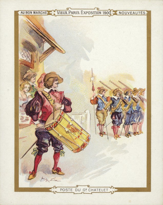 Parijs Expositie 1900, trommelende ruiter door French School
