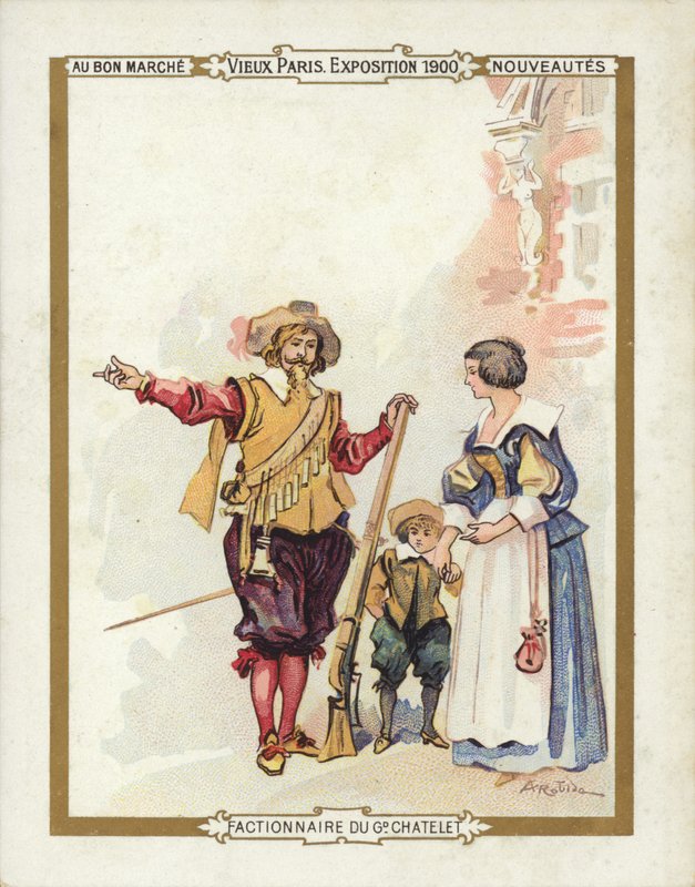 Parijs Expositie 1900, ruiter wijst de weg door French School