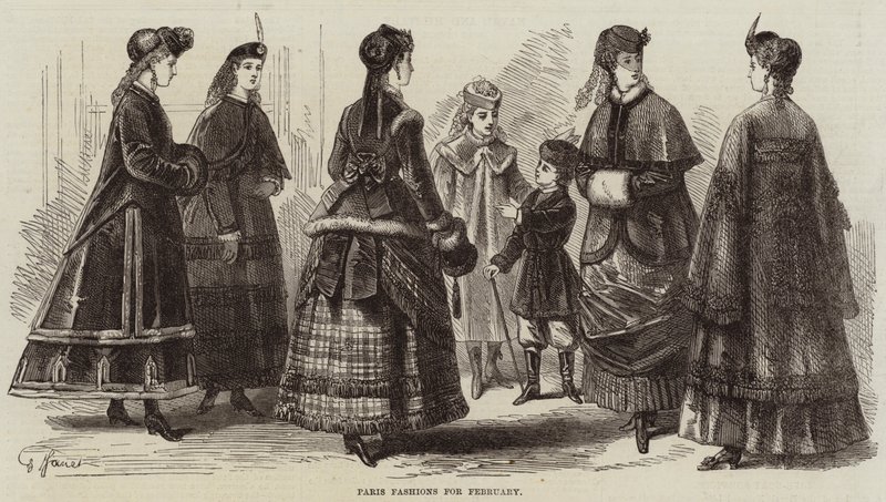 Parijse mode voor februari (gravure) door French School