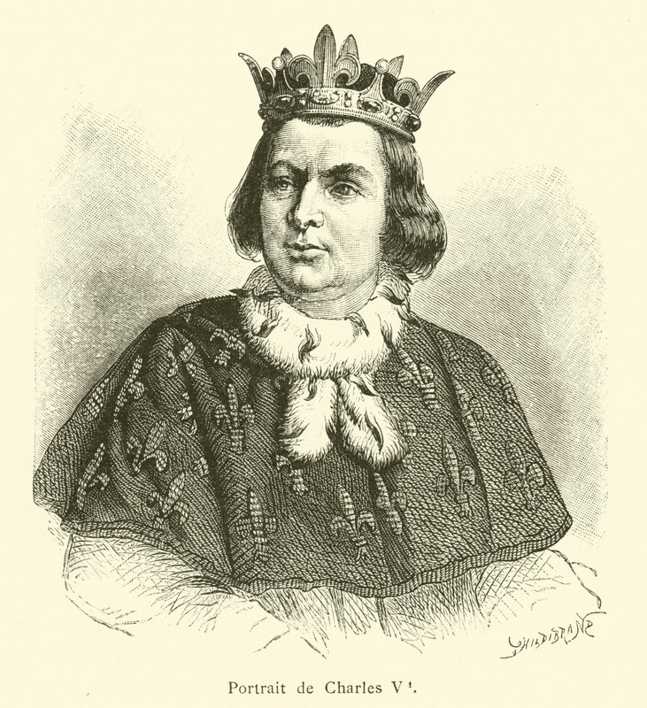 Portret van Karel V (gravure) door French School