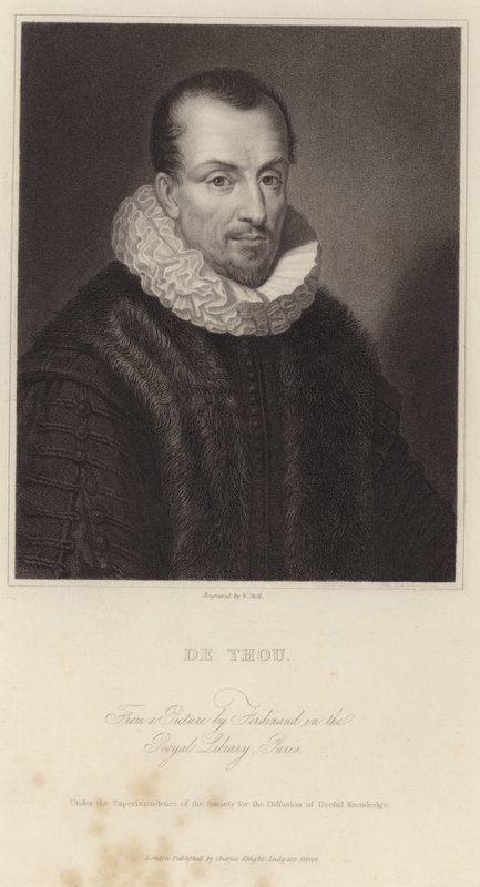 Portret van Jacques Auguste de Thou door French School