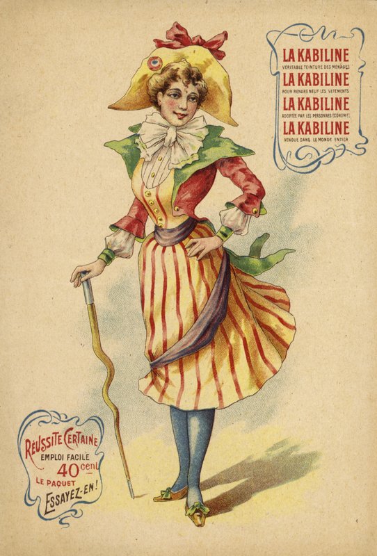 Mooie Franse meisje in kleurrijke outfit door French School