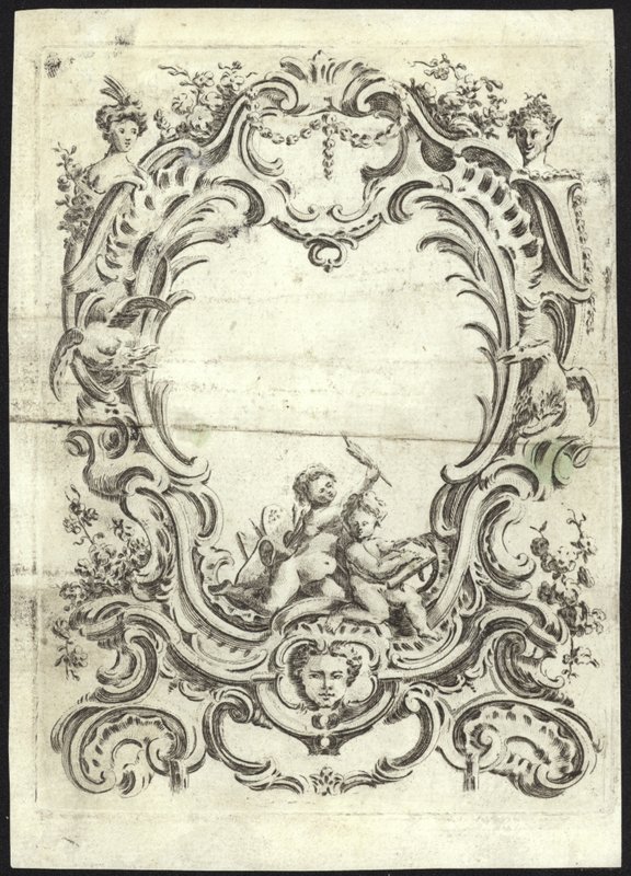 Rococo ontwerp voor een lijst door French School