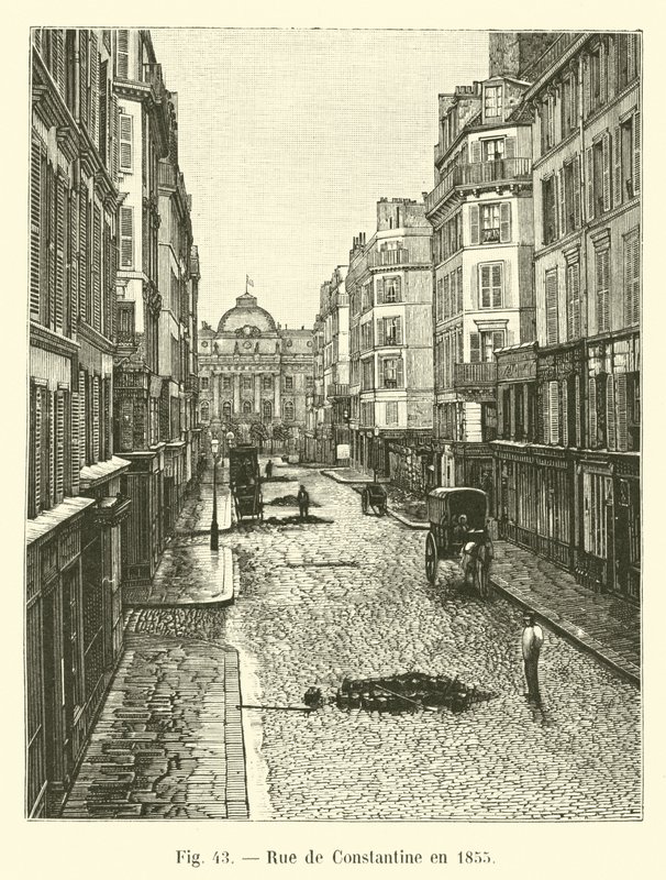 Rue de Constantine in 1855 door French School