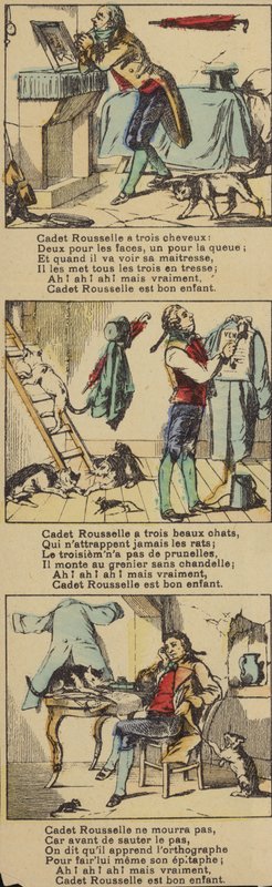 Scènes uit Cadet Rouselle door French School
