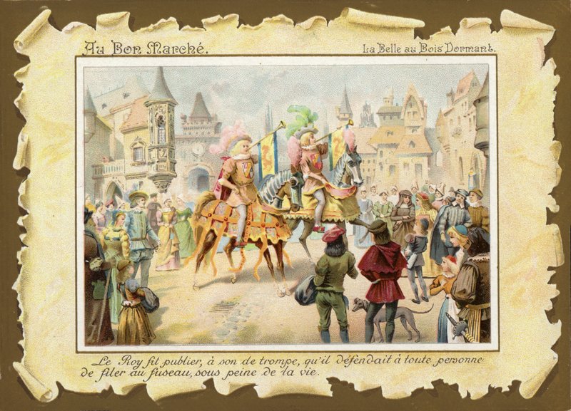 Doornroosje, trompetters te paard door French School