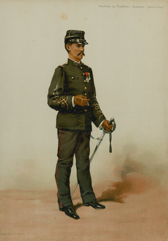 Onderluitenant van de Anamitische Schutters (kleine tenue) door French School