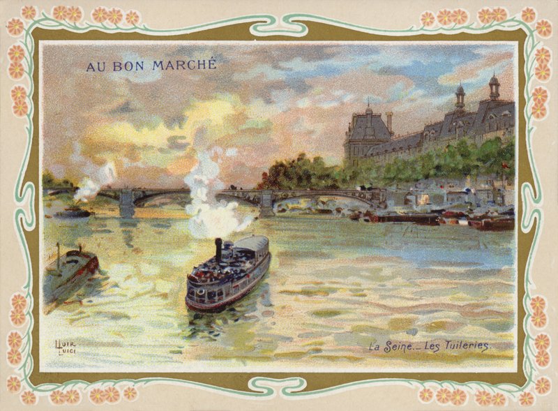 Stoomschepen op de Seine, Parijs door French School