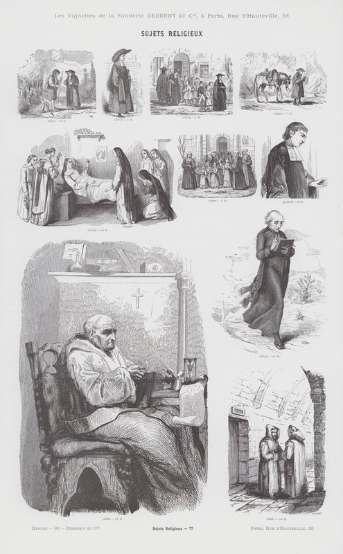 Religieuze onderwerpen (gravure) door French School
