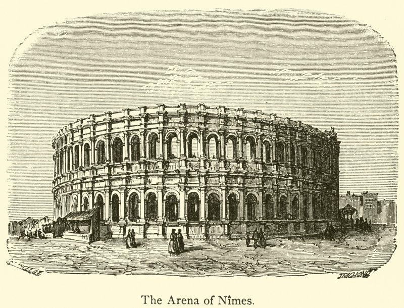 De Arena van Nîmes door French School