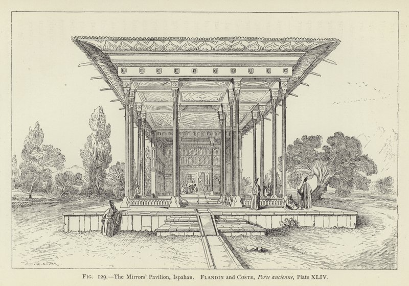 De Spiegelpaviljoen, Ispahan door French School