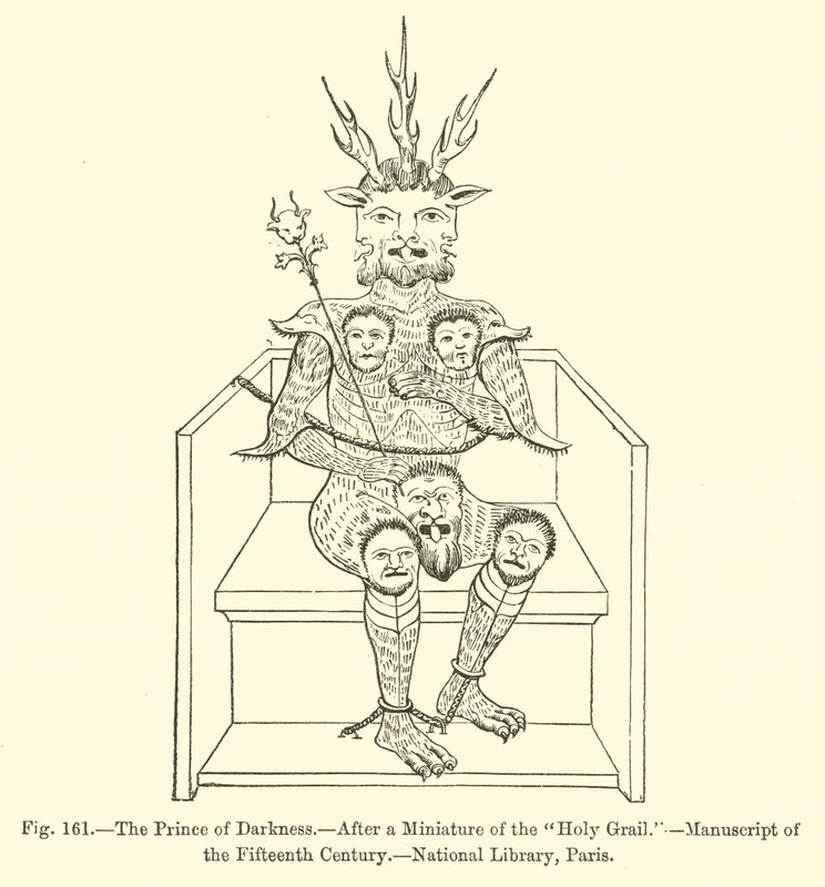 De prins van de duisternis (gravure) door French School