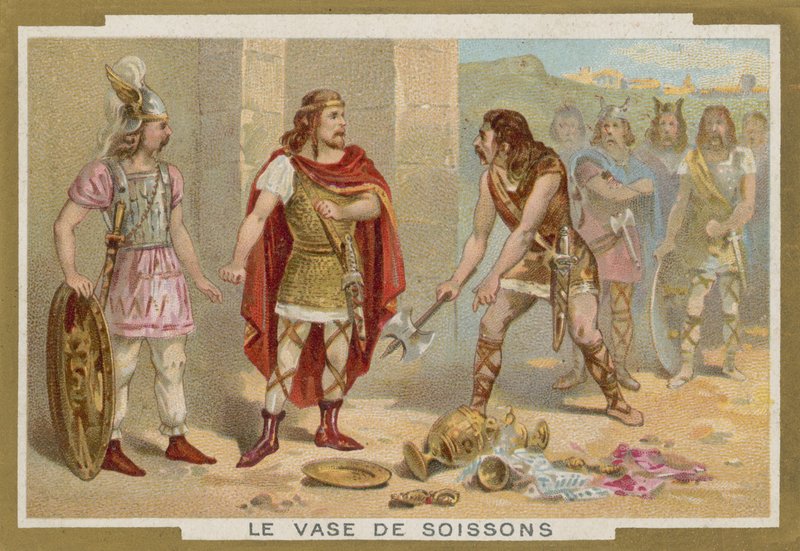De Vaas van Soissons (chromolitho) door French School