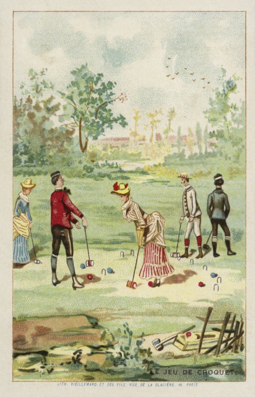 Het spel croquet door French School