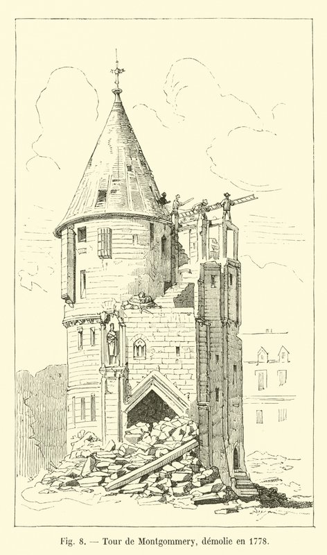 Montgommery Toren, gesloopt in 1778 door French School