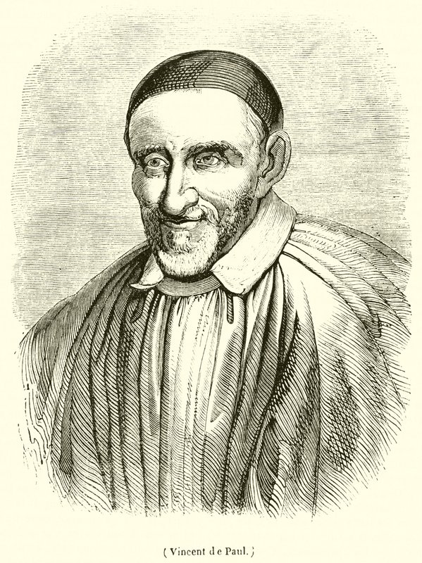 Vincent de Paul (gravure) door French School