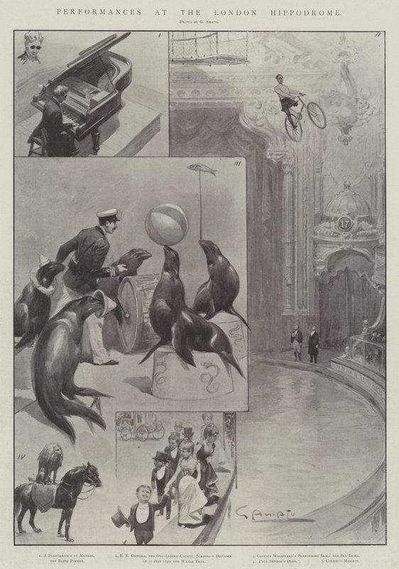 Voorstellingen in het London Hippodrome door G.S. Amato