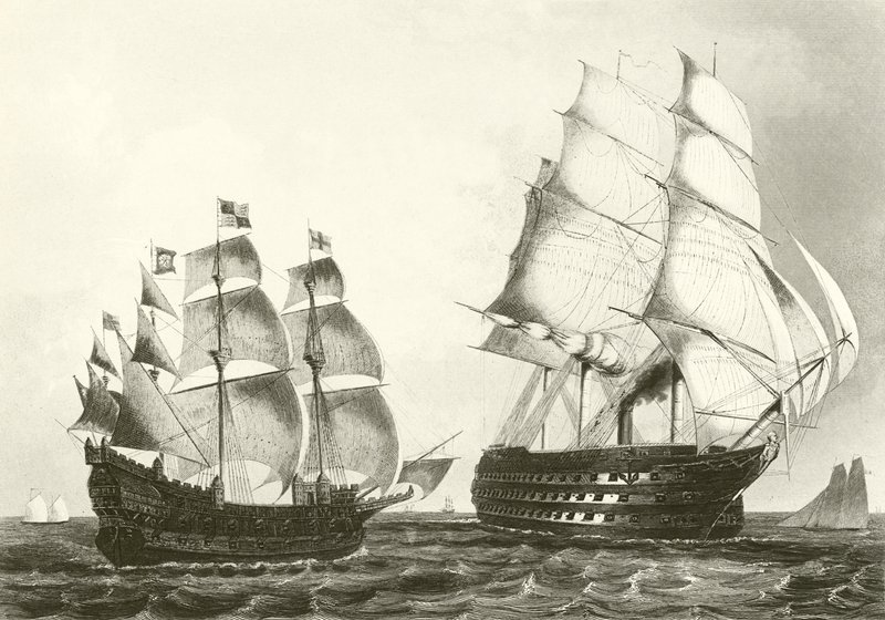 De Grote Harry Man-of-War door G.W. Terry