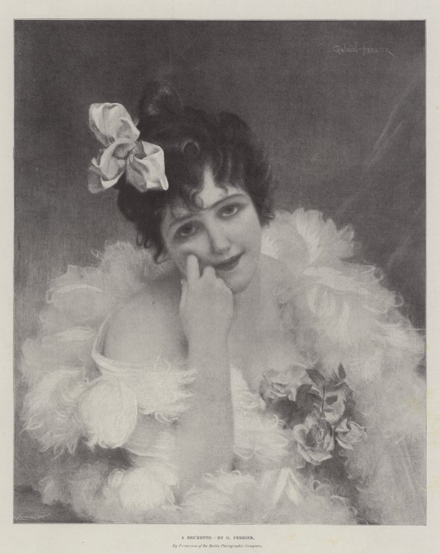 Een Bruinette door Gabriel Joseph Marie Augustin Ferrier