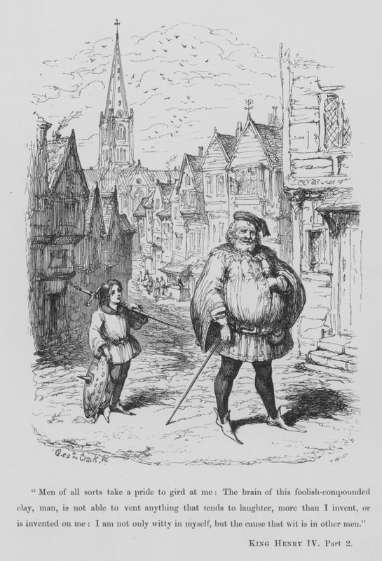 Sir John Falstaff door George Cruikshank