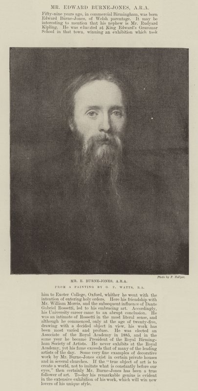 Mr E Burne-Jones, ARA door George Frederick Watts