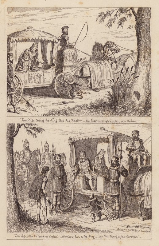 De Gelaarsde Kat door George (after) Cruikshank
