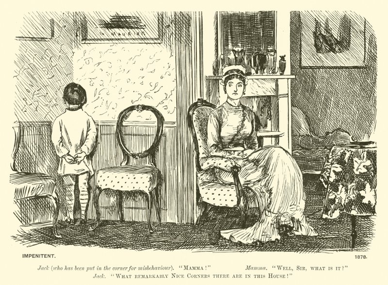 Onboetvaardig (gravure) door George (after) Du Maurier