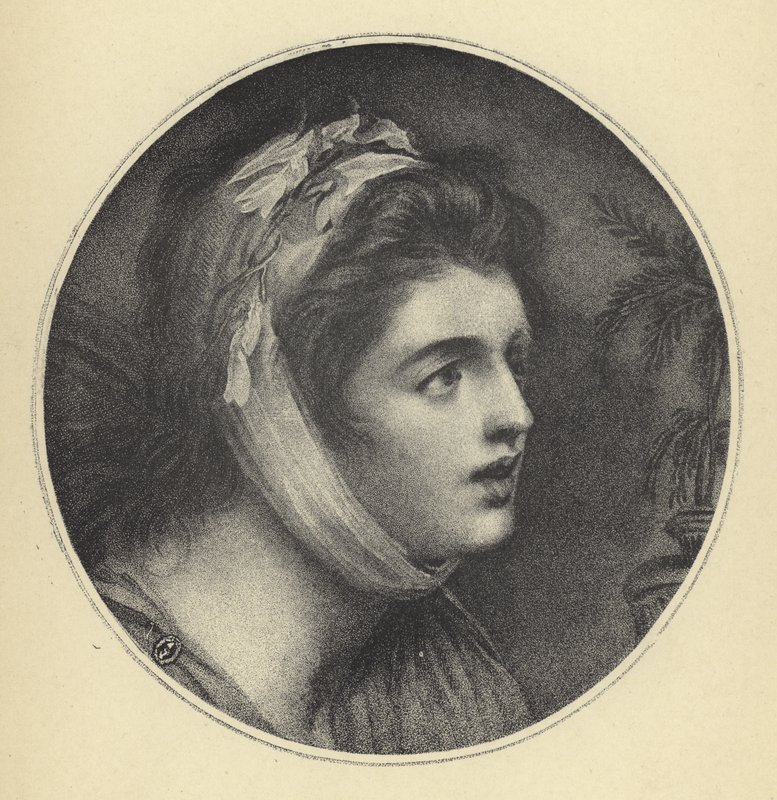 Lady Hamilton als Gevoeligheid door George (after) Romney