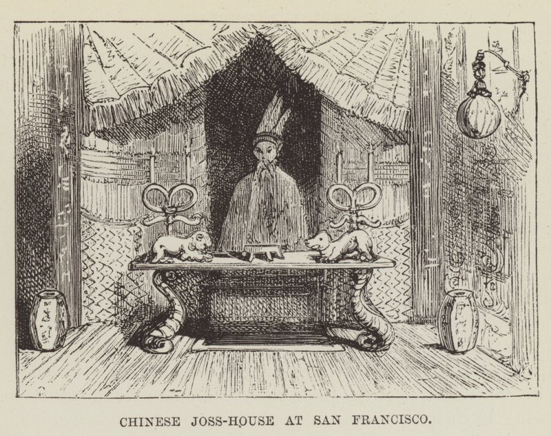 Chinese Joss-House in San Francisco door George Augustus Sala
