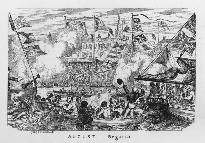 Augustus, Regatta door George Cruikshank