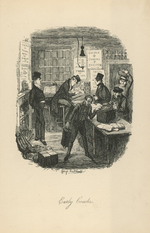 Vroege koetsen door George Cruikshank