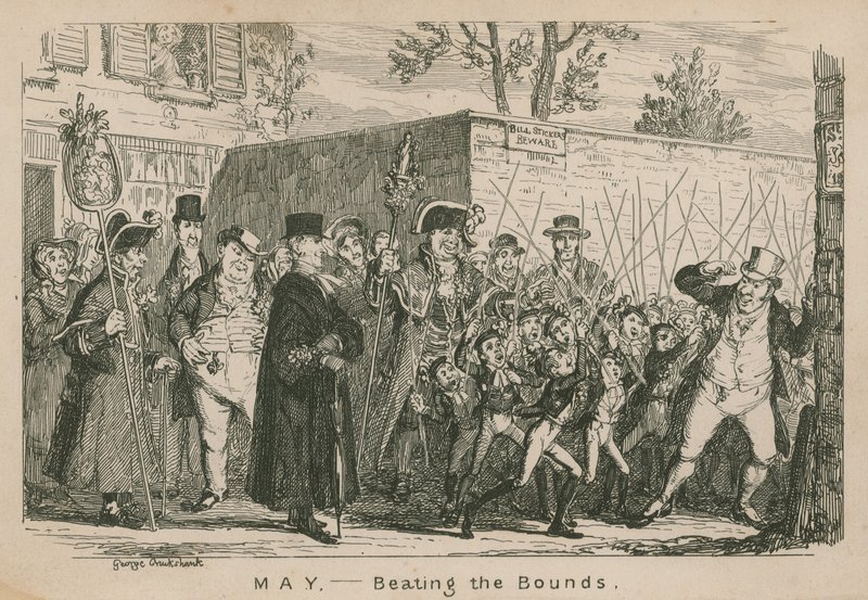 Mei - Het afbakenen van de grenzen door George Cruikshank