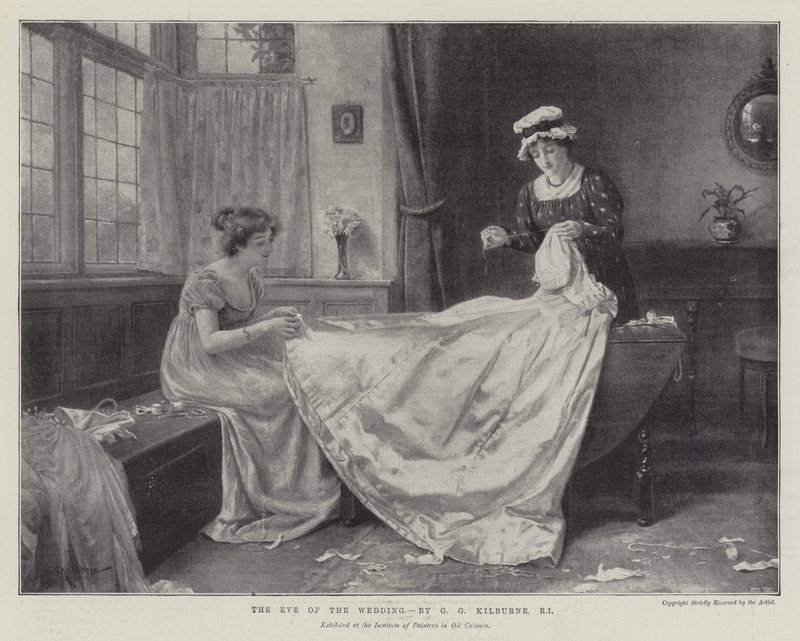 De vooravond van de bruiloft door George Goodwin Kilburne