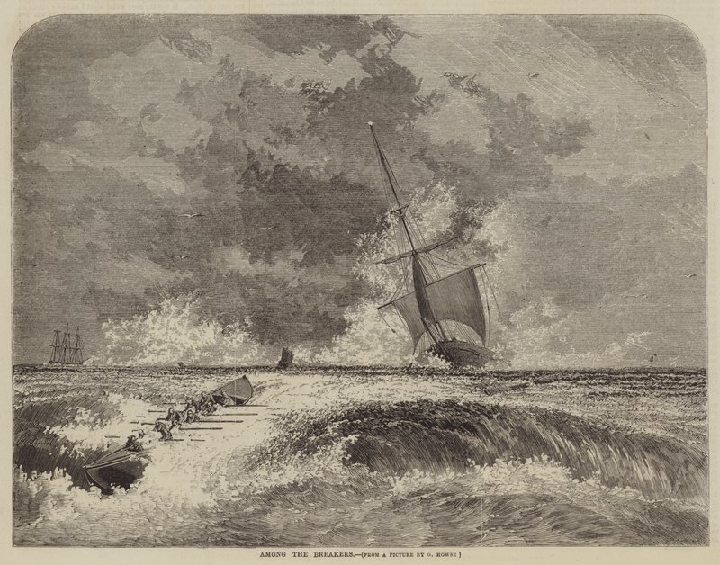 Onder de brekers door George Howse