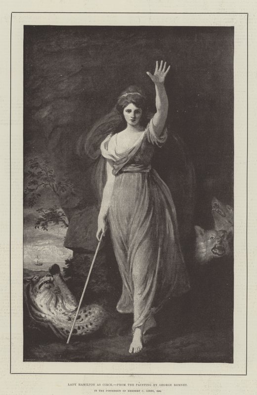 Lady Hamilton als Circe door George Romney