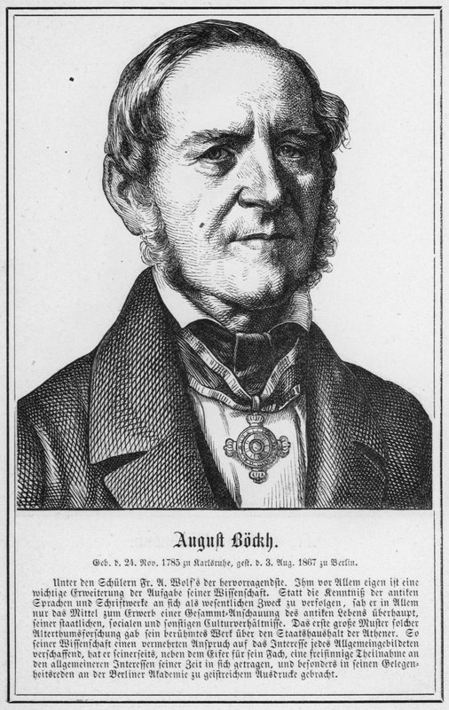 August Bockh (gravure) door German School