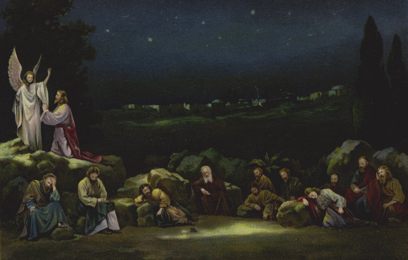 Christus op de Olijfberg door German School