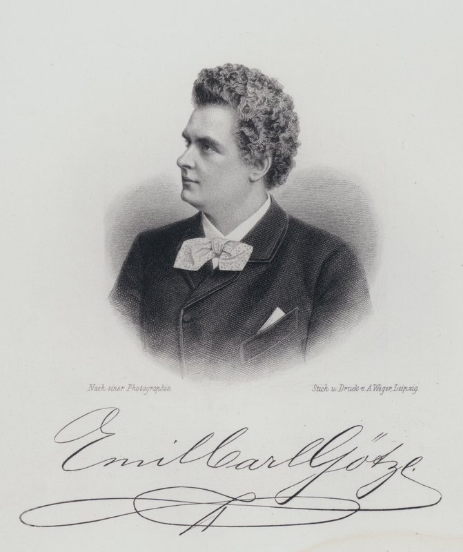 Emil Goetze, Duitse operazanger (gravure) door German School
