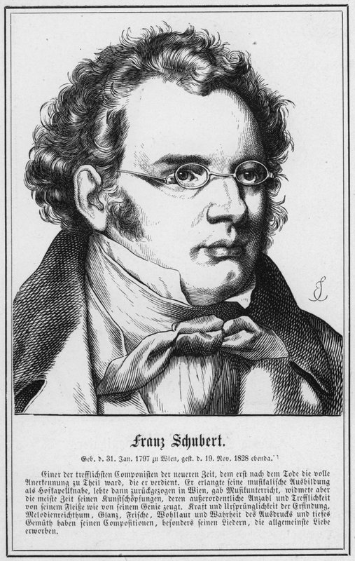 Franz Schubert (gravure) door German School