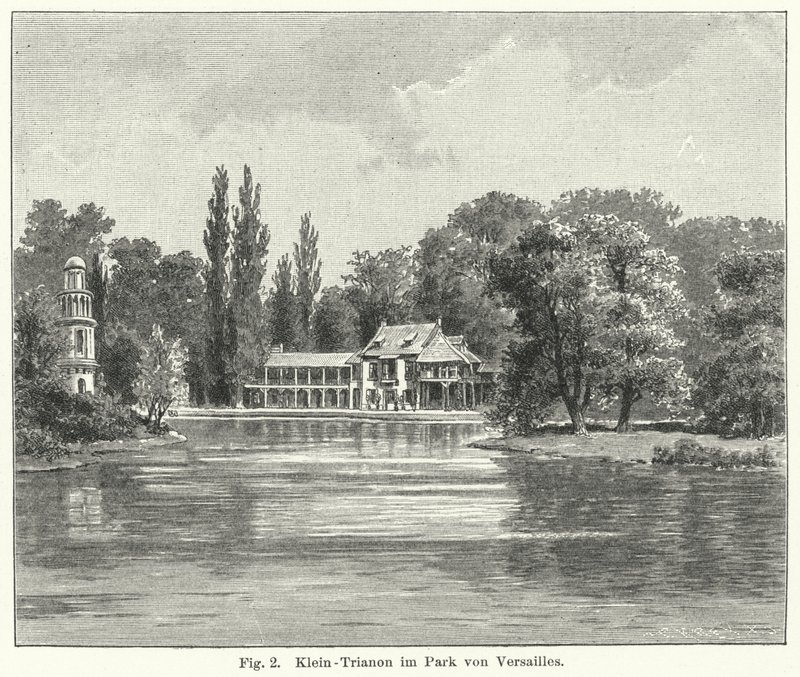 Tuinontwerp: Petit Trianon, Versailles, Frankrijk door German School