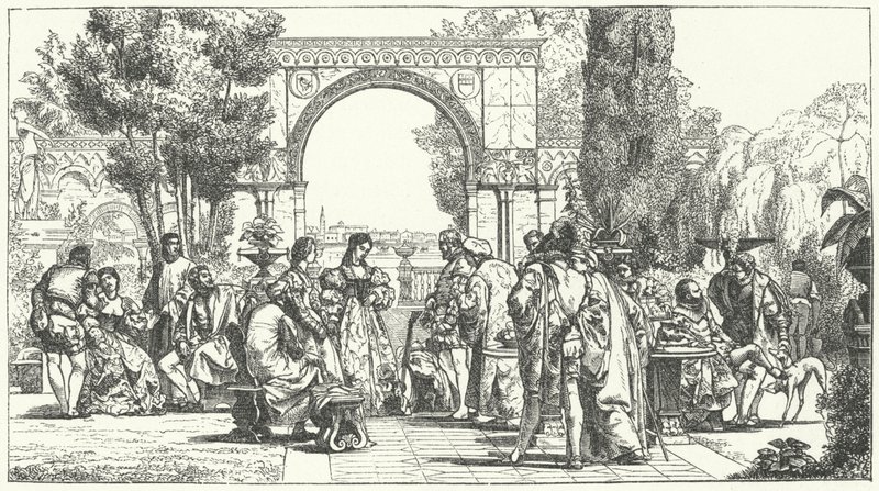 Tuin in Renaissance Florence door German School